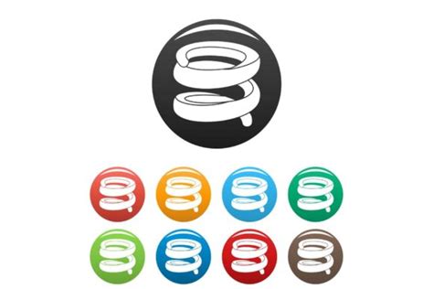 Elastic Coil Icons Set Color Graphic By Anatolir56 · Creative Fabrica