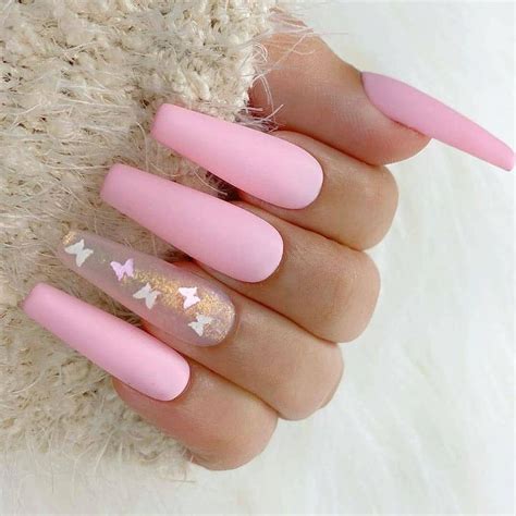 Light Pink Acrylic Nail Designs