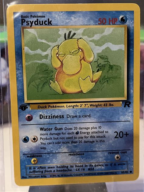 Pokémon TCG Psyduck Team Rocket 65 Regular 1st Edition Common NM eBay