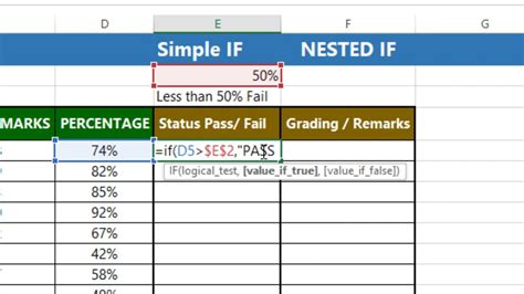 How To Use If Function In Excel Excel If Function If And Nested If