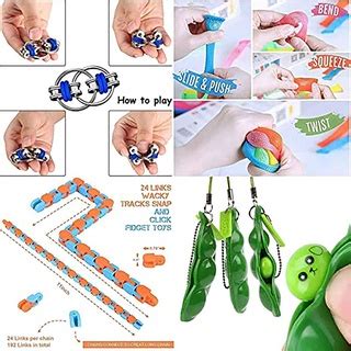 Fidget Toys Anti Stress Definir Elásticos Cordas Push Pacote De