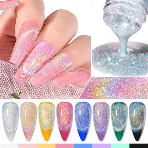 MTSSII 6ml Cat Eye Magnetic UV Gel Soak Off Holographic Glitter Nail