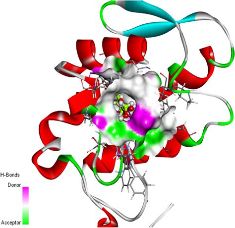 Superimposition Between Geraniol Green And Crystal Ligand Purple