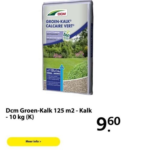 Dcm Groen Kalk 125 M2 Kalk 10kg Aanbieding Bij Boerenbond