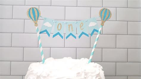 Hot Air Balloon Cake Topper Hot Air Balloon Smash Cake Topper Up Up And Away First Birthday