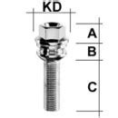 H R Felgenschloss M14 X 1 5 X 28mm Kugelbund R14 SW17 19 Radschraub