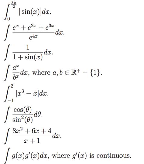 Solved Integral Pi Sin X Dx Integral E X E X Chegg