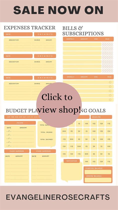 Budgeting Planner Pack Pages Monthly Budget Expense Tracker