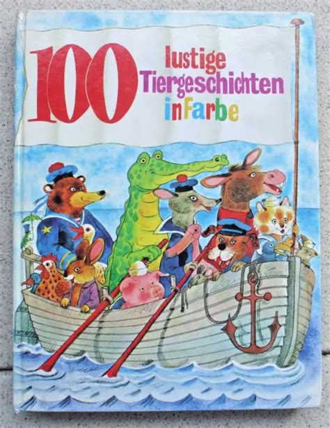 100 LUSTIGE TIERGESCHICHTEN in Farbe Großes Kinderbuch Domino Verlag