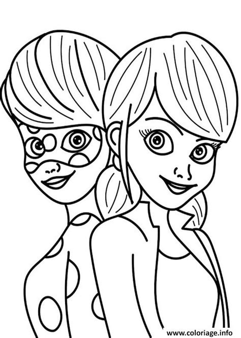 Coloriage Portrait Ladybug Avec Marinette De Miraculous Ladybug Dessin