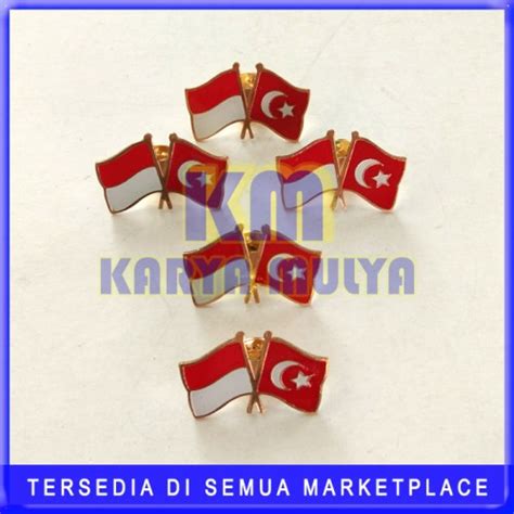 Jual Lencana Pin Kerah Bendera Persahabatan Indonesia Turki Km Kab