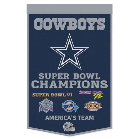 Dallas Cowboys 24 X 38 Celebration Wool Banner Jrs Sports