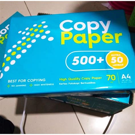 Jual Kertas Hvs A4 70 Gram Copypaper 500 50 1 Rim Isi 550 Lembar