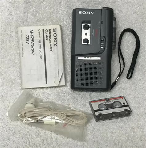 Sony Microcassette Corder Model M V Vor Handheld Cassette Voice