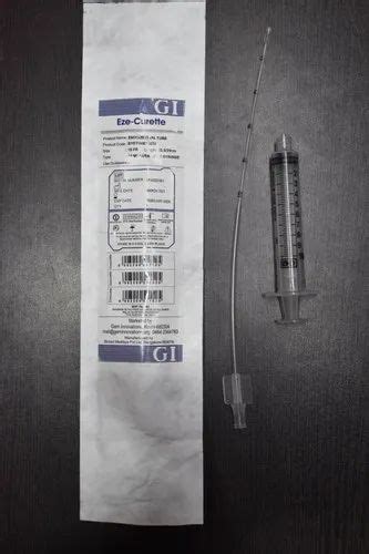 Luer Lock Syringe Plastic Endometrial Biopsy Curette For Hospital At