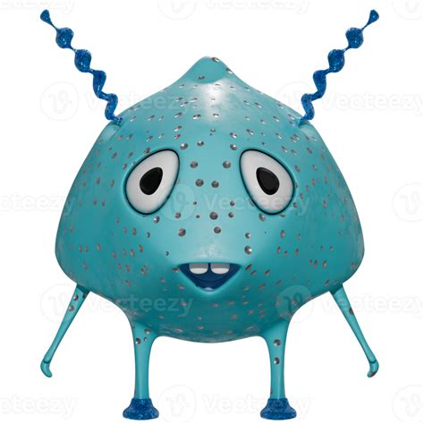 3d Monster Blue 48090096 Png