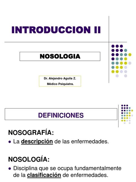 Nosología definición y relación con la psicología Colegio de