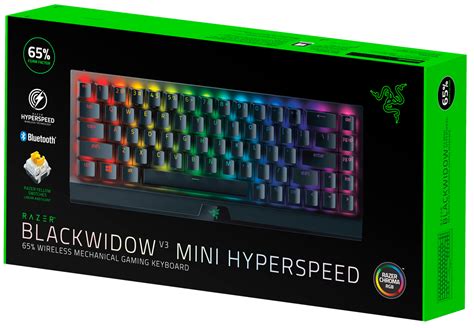 Клавиатура Razer BlackWidow V3 Mini Hyperspeed Phantom Ed Razer Green