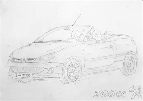 My First Drawing Of Peugeot 206 Cc Rpeugeot