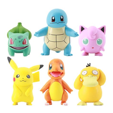 Pokemon Pcs Set Pikachu Charizard Squirt Bulbasaur Wigglytuff Psyduck