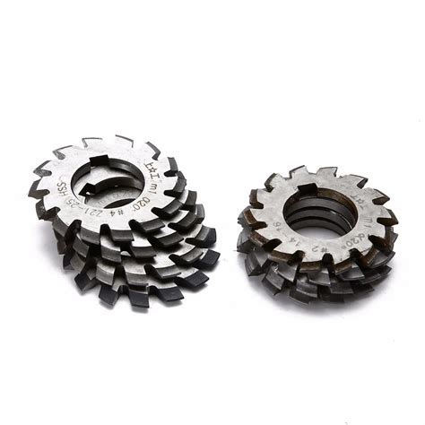 Pcs Hss Involute Gear Cutters Set Diameter Mm M Module Pa Degree