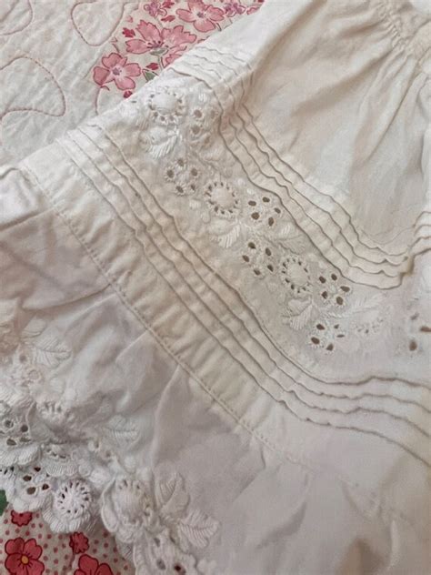 Victorian Baby Dress White Eyelet 3 To 6 Months Flowe Gem