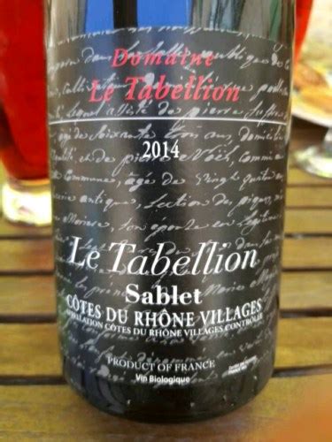 Domaine Le Tabellion C Tes Du Rh Ne Villages Sablet Vivino Us