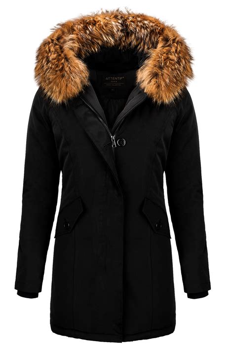 Attentif Parka Damen Jacke Winterjacke Xxl Fell Echtfell