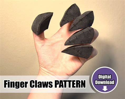 Diy Foam Claws Pattern Finger Armor Cosplay Armor Etsy Uk