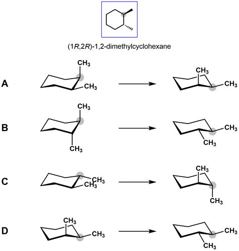 Solved 1r2r 12 Dimethylcyclohexane A B C D