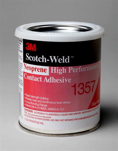 3m™ Neoprene High Performance Contact Adhesive 1357 Gray Green 1 Pint