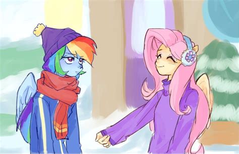 1946043 Safe Artistkeeerooooo1 Fluttershy Rainbow Dash Human