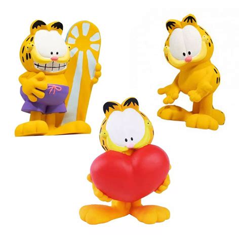 Kit Bonecos De Apertar Para Beb Garfield Surfista Cora O No