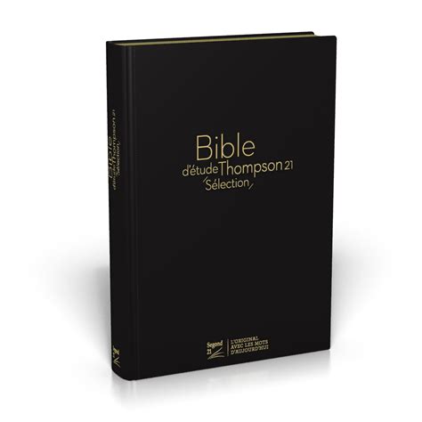 Bible D Tude Thompson S Lection Noire Couverture Souple Cuir