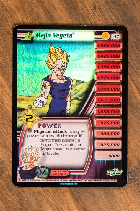 Dragon Ball Z Majin Vegeta Foil Babidi Saga Score Dbz Ccg Values