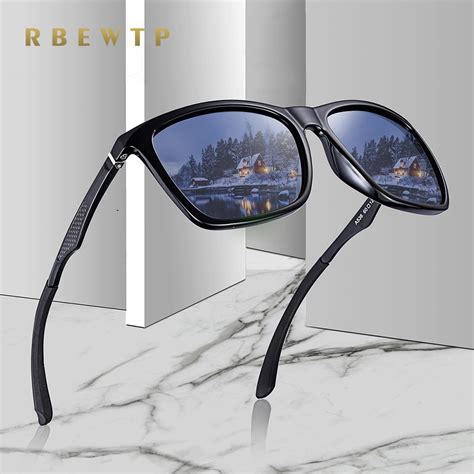 Rbewtp Aluminum Magnesium Leg Mens Sunglasses Polarized Square Sun