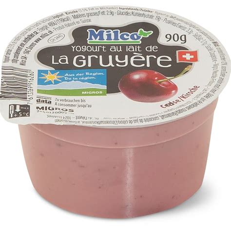 Yogurt lait Gruyère ciliegia Migros