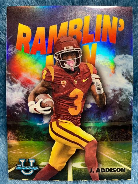 Jordan Addison Bowman U Chrome Rm Ramblin Man Usc Minnesota