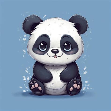 Urso panda sentado no chão as patas cruzadas generative ai Foto