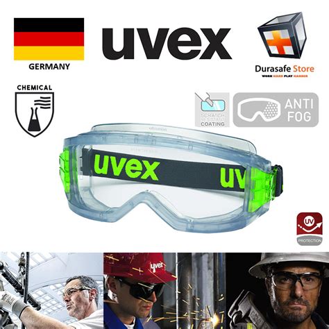 Uvex 9301906 Ultravision Wide Vision Chemical Goggle Anti Fog Clear Len