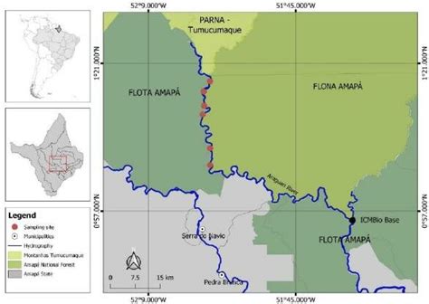 Fishing Sites In The Upper And Middle Araguari River With The