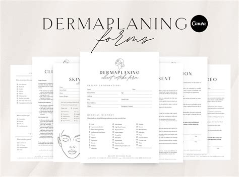 Dermaplaning Forms Editable Dermaplaning Templates Esthetician Consent