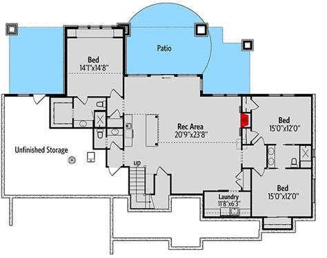 New American House Plan With Amazing Views To The Rear Rw Floor