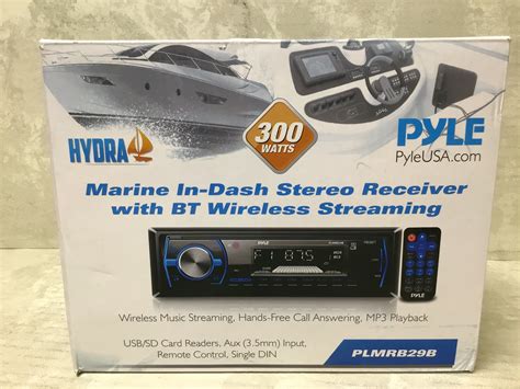 Pyle Marine Bluetooth Stereo Radio 12v Single Din