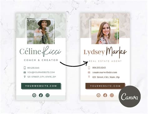 Digital Business Cards for Canva | Thirty One Palms Studio