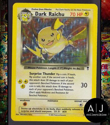 Dark Raichu Legendary Collection Set Holo Pokemon Card Tcg Ex Ebay