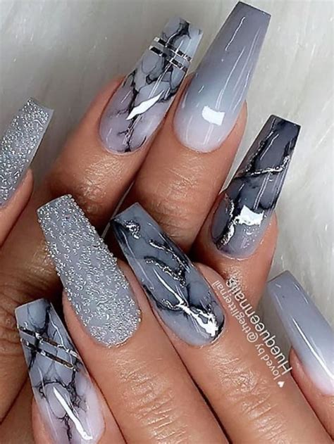 Fall Marble Nail Designs 2023