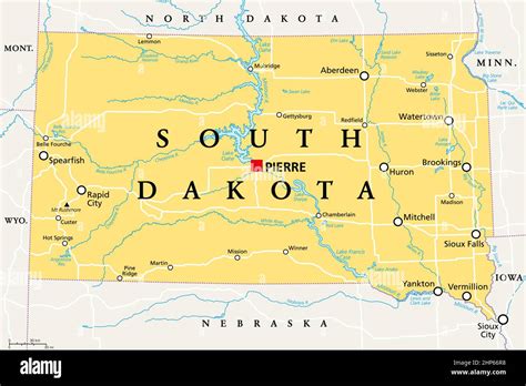 South Dakota Map Hi Res Stock Photography And Images Alamy