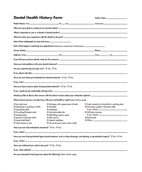 FREE 9 Sample Health History Templates In PDF MS Word