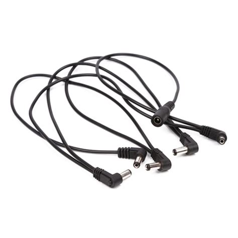 5 Way Pedal Board Power Cable Right Angle Cord Guitar Cables Chain ...